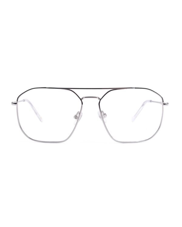 metal aviator silver adult optical glasses