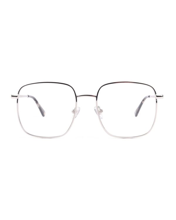 oversized metal silver adult optical frames