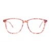 oversized square pink marble acetate adult optical frame