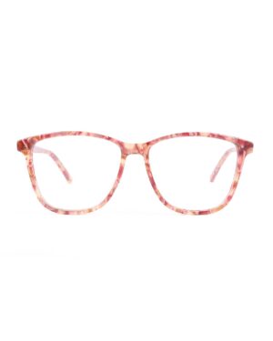 oversized square pink marble acetate adult optical frame