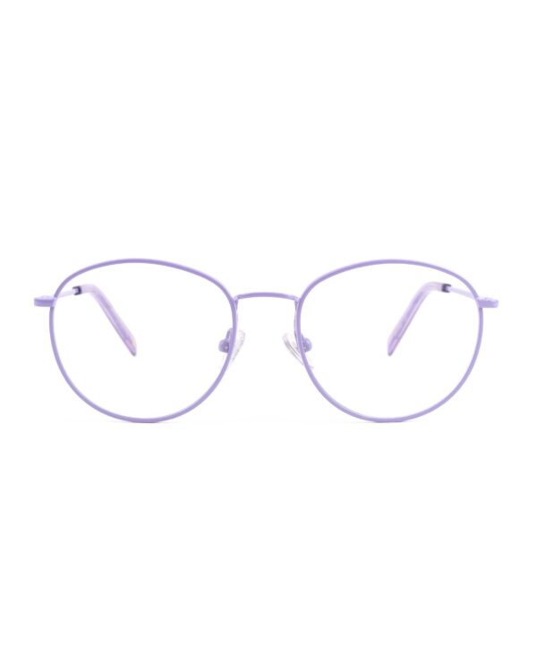 metal round lilac adult optical glasses frame