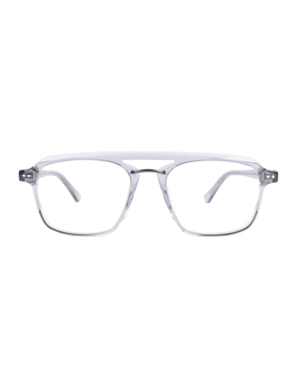 grey acetate combination flat brow aviator adults optical glasses frame