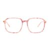 oversized retro square pink tortoiseshell acetate adult optical glasses frames