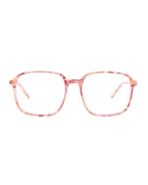 oversized retro square pink tortoiseshell acetate adult optical glasses frames