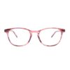 petite preppy key hole round pink horn acetate adult optical glasses frames