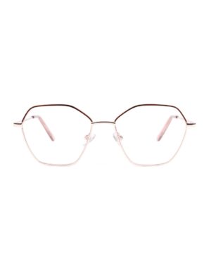 petite geometric metal rose adult optical glasses frames