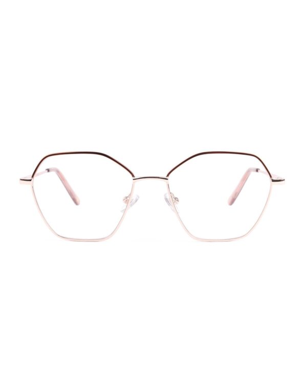 petite geometric metal rose adult optical glasses frames