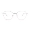 petite geometric metal green adult optical glasses frames