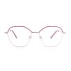 petite geometric metal pink adult optical glasses frames