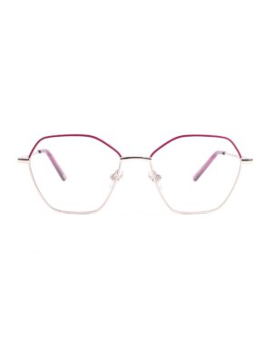 petite geometric metal pink adult optical glasses frames