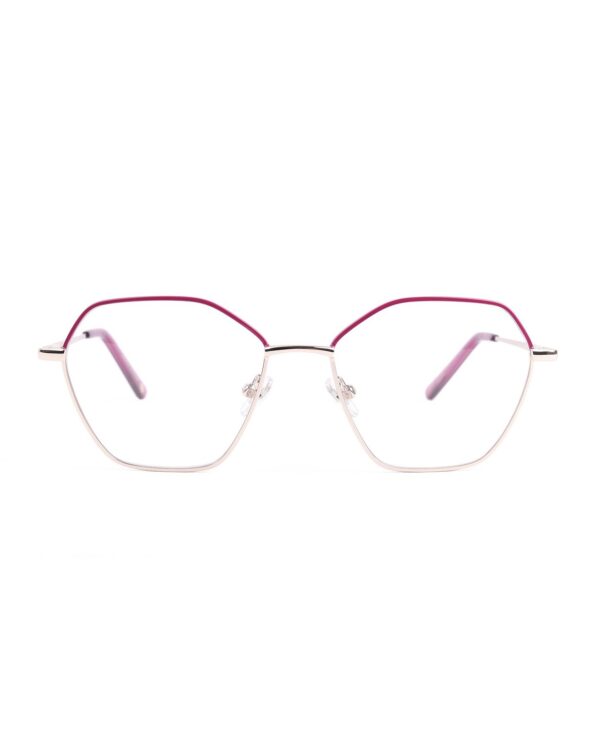 petite geometric metal pink adult optical glasses frames