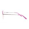 petite geometric metal pink adult optical glasses frames