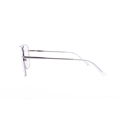 Forever & a Day Mens Metal Aviator Silver Optical Glasses