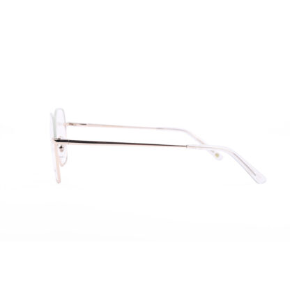 Forever & a Day Womens Hexagonal Metal Green Optical Glasses