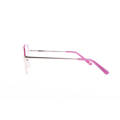 Forever & a Day Womens Hexagonal Metal Magenta Optical Glasses