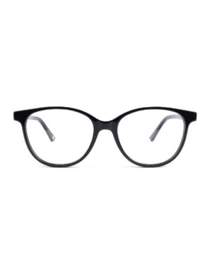 preppy round black acetate adults optical glasses