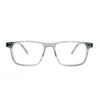 rectangle acetate mens grey optical glasses frames