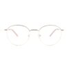 gold metal round adult optical glasses