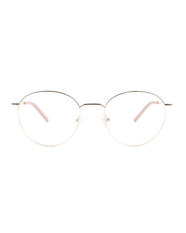 gold metal round adult optical glasses