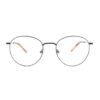 black metal round adult optical glasses