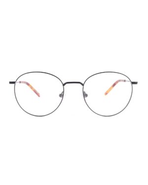 black metal round adult optical glasses