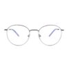 silver metal round adult optical glasses