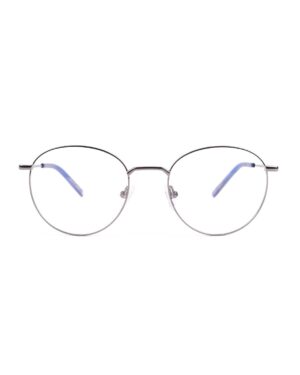 silver metal round adult optical glasses