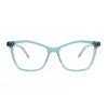 angular cat eye green adult optical glasses