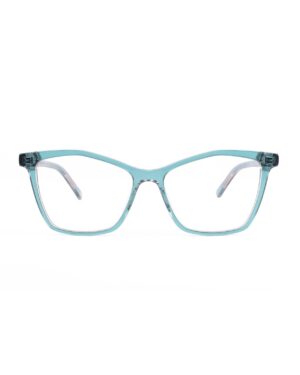 angular cat eye green adult optical glasses