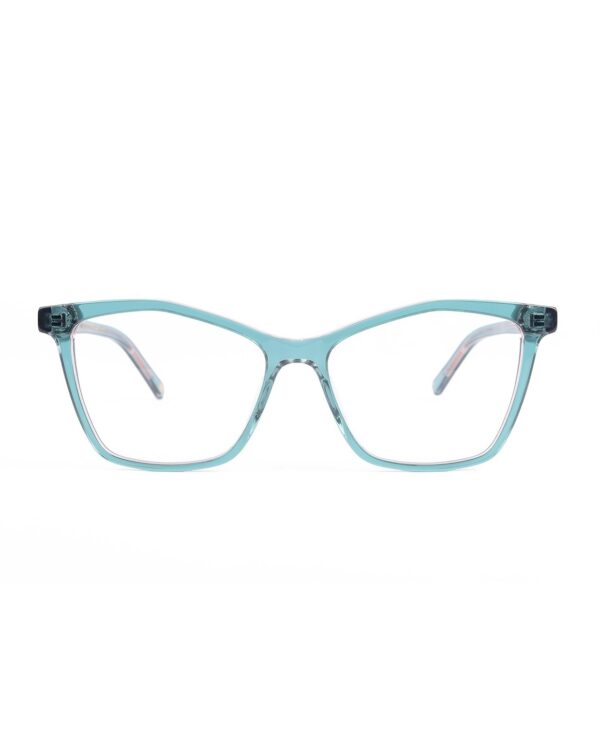 angular cat eye green adult optical glasses