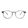 preppy round adult optical glasses frames blue stripe horn acetate