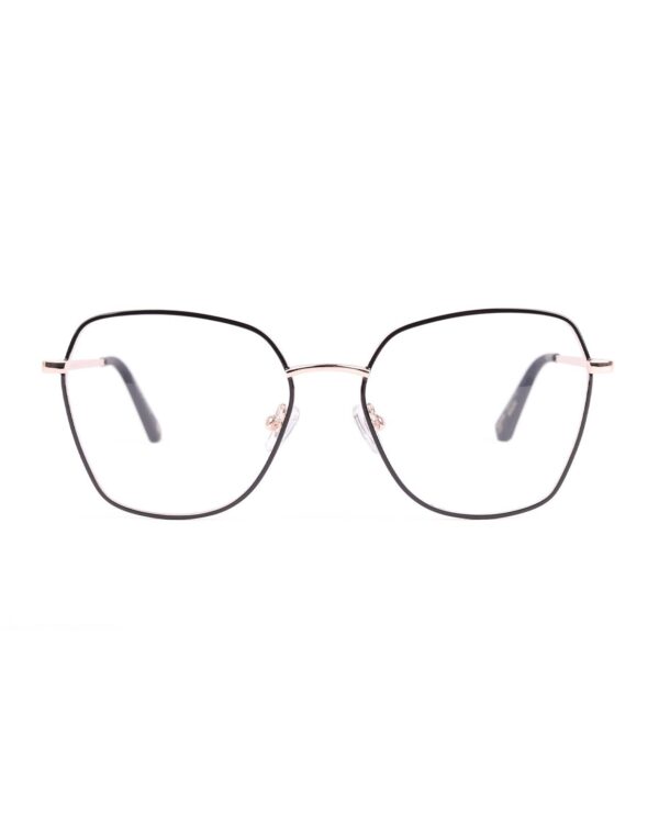 geometric metal adult optical glasses frames black