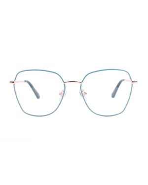 geometric metal adult optical glasses frames teal