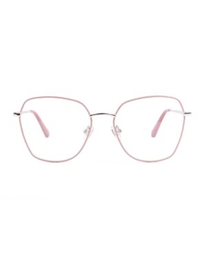 geometric metal adult optical glasses frames pink