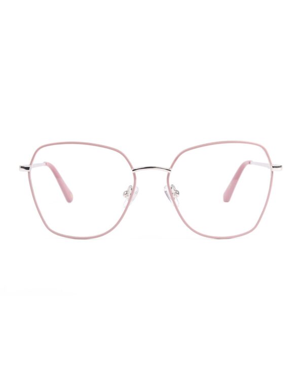 geometric metal adult optical glasses frames pink