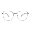 geometric silver metal adult optical glasses frames