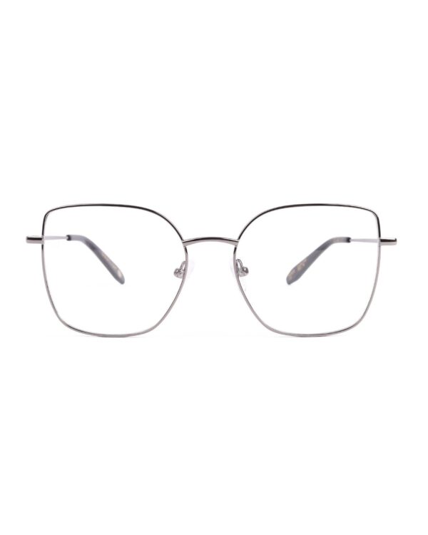 geometric silver metal adult optical glasses frames