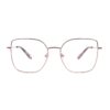 geometric pink metal adult optical glasses frames