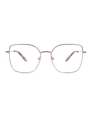 geometric pink metal adult optical glasses frames