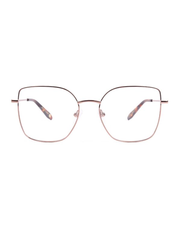 geometric pink metal adult optical glasses frames