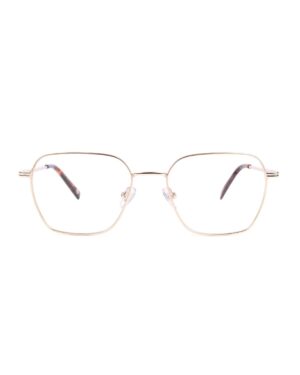small geometric gold metal adult optical glasses frames