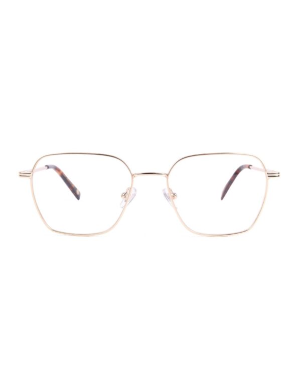 small geometric gold metal adult optical glasses frames