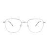 small geometric silver metal adult optical glasses frames