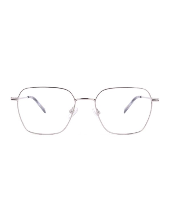 small geometric silver metal adult optical glasses frames