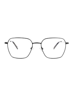 small geometric black metal adult optical glasses frames