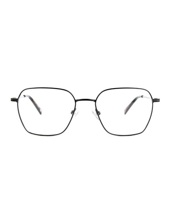 small geometric black metal adult optical glasses frames