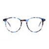 oversized preppy round blue tortoiseshell acetate adult optical glasses frames