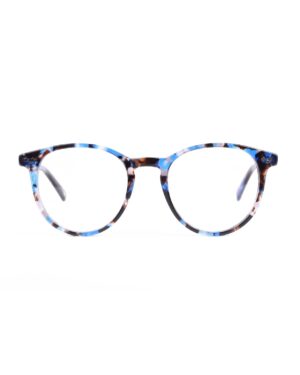 oversized preppy round blue tortoiseshell acetate adult optical glasses frames