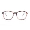 retro square pink tortoiseshell acetate adult optical glasses frames