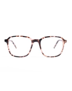 retro square pink tortoiseshell acetate adult optical glasses frames